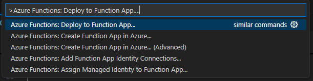 Deploy to Function App